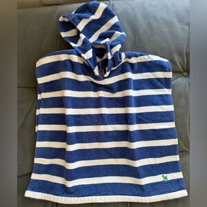Boden, Blue and White Striped Hooded Swim/Pool Poncho. Terrycloth. Size 2-5
